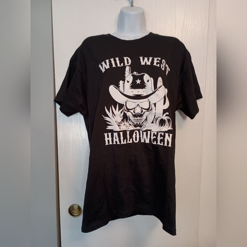 NWOT Men's Graphic Tee, West, Halloween, Skyll, Cowboy, Sz L